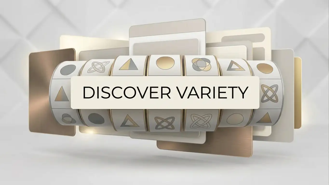 Abstract slot-game discovery scene for the Cosmic Spins slots guide